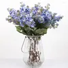 Dekorativa blommor konstgjorda lila stam siden flores för hem bröllop diy dekoration falsk hand blomma bukett arrangera krans