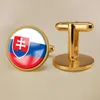 Boutons de manchette drapeau slovaque, boutons de manchette drapeau National de tous les pays du monde, bouton de costume, décoration de costume pour cadeaux de fête, artisanat