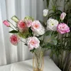 Dekorative Blumen gefälschte Seide Platycodon Zweig Home El Mall Blumenarrangement rosa lila Platycodons florale künstliche Hochzeitsdekoration