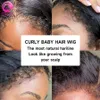 Haarband 10A Eva Curly Baby s 13x6 Hd Transparent Lace Front 360 Full Human Preplucked Ready To Go 230214