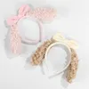 Bandanas Cute Plush Sheep Ear Headband Cartoon Net Red Girl Hair Accessories Women Girls Children Headwear