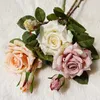 Flores decorativas Wreaths Heads/Bundle Curling rosas