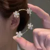 dangle earrings韓国の桜の花stud for女性のためのエレガントなクリスタルフラワーイヤリング記念日結婚式のジュエリー