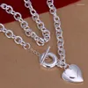 Chains XLN254 Wholesale Silver Color Necklace For Women Girl Wedding Gifts Factory Price Fashion Jewelry Dual Hearts Tag To Chain