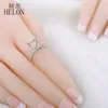 Кластерные кольца Helon Cushion Cut 11x9 мм Сплошное 14 -километровое белое золото 0,5CT натуральные бриллианты Полура