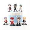 Anime Manga Bangtan Ragazzi Gruppi 7 pezzi Set Kpop RM Jin Suga JHope Jimin V Jungkook Doll Toys Action Figure Star Idol Cute ARMY Figurine 230213