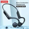 ヘッドセット Lenovo X4 TWS 骨伝導 Bluetooth ヘッドフォン スポーツ イヤホン 防水ワイヤレス ヘッドセット マイク イヤーフック付き 低音 Hifi ステレオ J230214