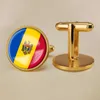 Boutons de manchette drapeau moldave, manches drapeau du monde, bouton de costume, décoration de costume pour artisanat cadeau de fête
