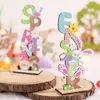 Party Supplies Easter Centerpiece Table Decorations Spring Bunny Gnome Decor Wood Tablett Sign Ornament