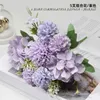 Decorative Flowers INS Simulation 5forks Hydrangea Dandelion Silk Flower Bride Bouquet Wedding Layout Home Decoration Pography Props Art