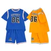 Ensembles de vêtements Vêtements de basket-ball pour enfants Tenues de vacances pour enfants Y Costume de sport pour garçon d'été Casual T-shirt à manches courtes Pantalon PCS