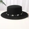 Chapeaux à large bord seau 100 laine femmes hommes porc tarte papa plat Fedora pour dame gentleman joueur plaisancier cowboy trilby taille 5557cm 230214