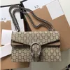 Borsa a tracolla a catena classica di lusso Totes Fashion 2023 Portafoglio di marca a fiori scozzesi Borse vintage da donna in pelle marrone Borse firmate 400249