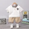 Set di abbigliamento 2 pezzi Tute per bambini Summer Solid Kids Shorts T-shirt Set Toddler Boy Clothes Tute Girl Outfits Baby