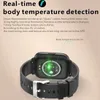 Inteligentny obserwowanie telefonów iPhone i Android, 1,85 cala pełnego smartwatcha ekranu dotykowego, kontrola muzyki, temperatura ciała, tlen we krwi, monitorowanie danych tętna przez cały dzień