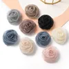 Fleurs décoratives en soie Rose têtes artificielles fil de mousseline de soie faux pour la décoration de la maison mariage décoration de mariage accessoires de couronne de mariée