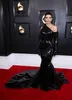 Robe de soirée noire en queue de poisson sexy à une épaule lors de la 65e cérémonie des Grammy Awards