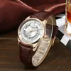 Polshorloges wwoor luxe lederen horloge mannen modejurk man kijkt automatische date kalender eenvoudige kwarts horloges mannen 8863