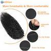 Saç Band Kinky Curly S Drawstring Puff Tail Brezilyalı Gerçek İnsan Klipsi Afro Afro -Amerikan 230214