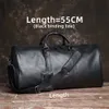 Bag arrangör Herrens resväska äkta läder casual hand bagagepåse hög kapacitet duffle axel sko ficka för 17 tum bärbar dator nupugoo 230214