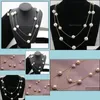 Pendant Necklaces Pearls Simated Pearl Long Double Layer Necklace Drop Delivery Jewelry Pendants Dhtvz