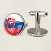 Boutons de manchette drapeau slovaque, boutons de manchette drapeau National de tous les pays du monde, bouton de costume, décoration de costume pour cadeaux de fête, artisanat