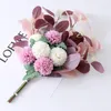 Decorative Flowers Artificial Fake Nordic Flower Bouquet Anemone Wedding Bridal Silk Srapbook Home Decor Party Decoration