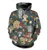 Sweats à capuche masculins Tessffel est les plants champignons champignons camo camouflage de mode de mode drôle de survêtement 3dprint zipperhoodiessweatshirtsjacket a19 230213