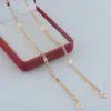 Collier boucles d'oreilles ensemble 3mm femmes dames 585 couleur or Rose gourmette lien rond Bracelet ensembles bijoux