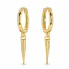 Hoop Earrings For Women 2023 Gold Plated Cone Dangle Chic Small Punk Earring Copper Prevent Allergy Gothic Dainty Jewelry