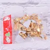 Christmas Decorations Bowknot Ornaments 12Pcs/Pack Beautiful Eye-catching Bright Color Merry Red Bow Decoration For Festival