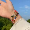 Strand Origin Summer Summer Multicolor Daisy Simulation Pearl Beaded Sharm Bracelets for Women Narregular Stone Jewelry