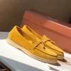 İtalya tasarımcısı loropiana ayakkabı lp aynı rahat kadın düz loafer deri dört sezon püskül rahat ayakkabılar