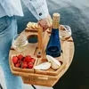 Camp Furniture 2023 Summer Portable Wooden Outdoor Picnic Wine Table Fruit And Vegetable Backyard Entertainment Beach