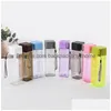 Water Bottles 17Oz Sport Bottle Fashion Square Transparent Tumbler Large Capacity Plastic Cup Outdoor Portable Mug Dbc Drop Delivery Dhphs