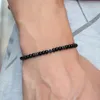 Strand 4mm Handmade Natural Stone Beads Bracelet Charm Hematite Cross Braclet For Men Wristband Cruz Jewelry Homme Bileklik