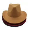 Chapeaux à large bord seau mode hommes femmes rétro cowboy retrousser hiver extérieur 2taille 5658cm 230214