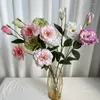 Dekorative Blumen gefälschte Seide Platycodon Zweig Home El Mall Blumenarrangement rosa lila Platycodons florale künstliche Hochzeitsdekoration