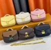 Mini Vintage Bag Flap Women Crossbody Shoulder Messenger Bag Canvas Genuine Leather Handbags Small Purse Old Flower Classic Lettering Hardware Straps Pouch