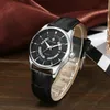 Polshorloges wwoor luxe lederen horloge mannen modejurk man kijkt automatische date kalender eenvoudige kwarts horloges mannen 8863