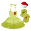 Girl's Dresses Baby Faux Fur Tulle Tutu Romper and Socks Birthday Party Up 230214