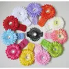 Accessoires de cheveux Boungeau de fleur de fleur de marguerite pour les bandeaux de coiffure pour bébé pour tout-petit 20pcs