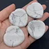 Charms Wholesale 1pcs/bag Natural Stone White Pine Stress Relief Artifact 40x40mm Heart Shaped Thumb Presser Home Decor Healing Crystal