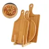 Chopping Blocks Round Wooden Cutting Board Kitchen Cutting Board With Handle Solid Wood Food Board Pizza Bread Fruit