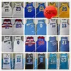 Jahrgang 2003-2004 Gilbert Arenas Ed Bullets Basketball-Trikots Michael 23 Blau-weiße Hemden Ncaa North Carolina Tar Heels 15