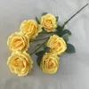 Dekorativa blommor Fake Artificial Rose Branch El Balcony Garden Decoration Plant Simulation Flower Sweetheart Roses Wedding Floral