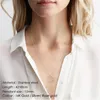 Choker JUJIE Necklace Chain Stainless Steel Dainty Round Pendant Women 2023 Wedding Jewelry Friend Gift Wholesale/Drop