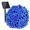 Strings RGB 8 Colors Garland 100 LED Solar Powered Fairy String Light Outdoor Garden Christmas Wedding Party Decoration Lamp Waterproof