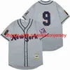 Maglie da baseball da uomo Movies Beers 17 Doug Remer 44 Joe COOP Cooper Stitched Grey White New Knights 9 Roy Hobbs Jersey Size