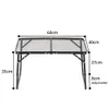 Gardensets 10 stks/lot ups gratis buitenmeubilair draagbare camping tafel ijzer vouwtafels ultralight tuin picknick bureau